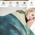 thumbnail image 3 of JEUXUS  Vintage Ocean Whale Background Throw Blanket Ultra Soft Cozy Decorative Flannel Blanket All Season for Home Bed Couch Chair Travel, 3 of 6