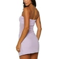 thumbnail image 6 of Canis Strapless Tube Top and Low Waist Slit Bodycon Skirt Set for Women, 6 of 8