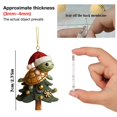 thumbnail image 3 of Clearance Cute Turtle with Santa Hat Acrylic Ornament for Christmas Tree, 3 of 4