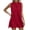 Wine, variant on Rompers for Women Sleeveless High Neck Mini Romper Dresses Split Front Tunic Overlay Short Jumpsuits Elegant formal office Outfits White