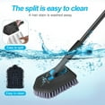 thumbnail image 6 of Amiluo Shower Cleaning Brush with 50.4'' Long Handle, Fixable Shower Scrubber for Cleaning, Adjustable Long Handled Scrub Brush for Shower/Bathroom（White-1), 6 of 7