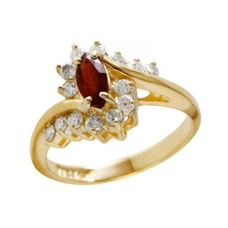 Foreli 0.89CTW Ruby And Diamond 14K Yellow Gold Ring