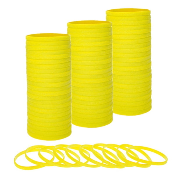 100 pulseras finas de silicona para adultos, pulseras de goma, regalos para fiestas escolares