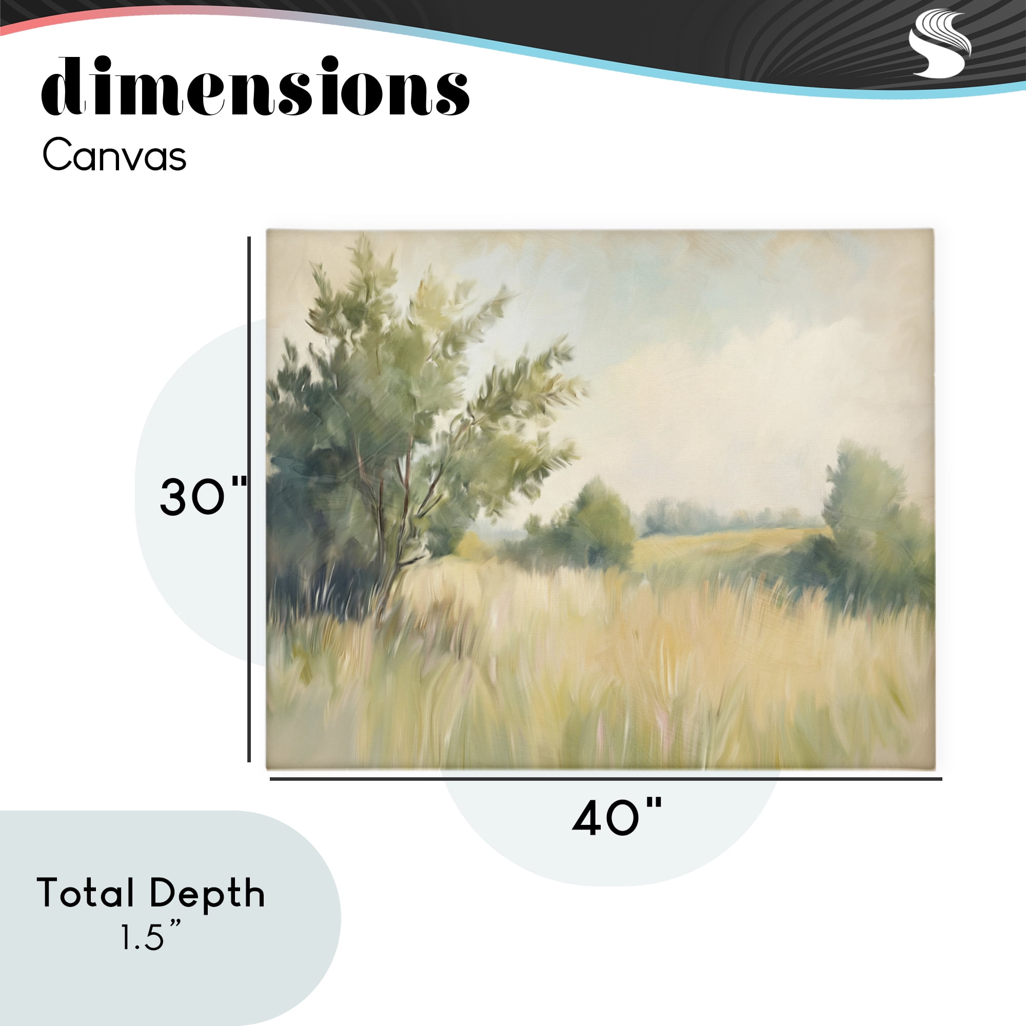Stupell Industries Summer Green Meadow Canvas Wall Art, design by Kim Allen