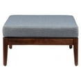 thumbnail image 3 of Linon Morningside Ottomane d'Extérieur en Bois d'Acacia avec Coussins Gris en Noyer, 3 of 8