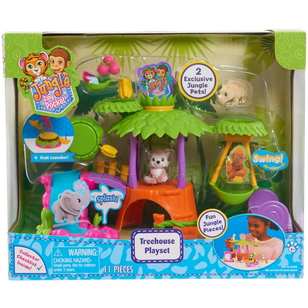 Jungle In My Pocket Treehouse Playset Walmart Com