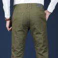 thumbnail image 3 of Pantalones de verano grises para hombre, pantalones de traje rectos para hombre, algodón 2024, ropa de diseñador de sastrería, pantalones de lujo, ropa de trabajo, licra, 3 of 5