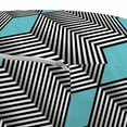 thumbnail image 2 of Abstract Pouf Cover with Zipper, Modern Print of Diagonal Zigzags and Diamond Shapes, Soft Decorative Fabric Unstuffed Case, 30" W X 17.3" L, Seafoam Grey, by Ambesonne, 2 of 3