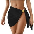 thumbnail image 2 of Taqqpue Swimsuit Coverups for Women Solid Color Sarong Beach Bikini Wrap Sheer Short Skirt Chiffon Scarf for Swimwear, 2 of 7