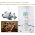 Qiilu Strong Shower Storage Caddy,SturdyTension Corner Pole Caddy