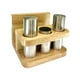 thumbnail image 2 of Juego de salero y pimentero, accesorios para pimentero, suministros de cocina con servilletero, caja de condimentos para cocinar en cocina Madera de acero inoxidable, 2 of 8