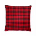thumbnail image 1 of Square Red And Black Plaid Pillow Cover, 1 of 1