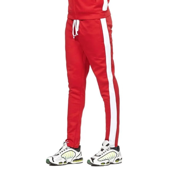 Rebel Minds Men Track Pants (Red White)