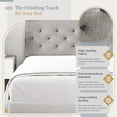 thumbnail image 6 of Sven & Son Diamond-Tufted Mid-Rise Upholstered Headboard, Wall or Bed Frame Mount - King or California King (Gray), 6 of 7