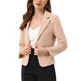 thumbnail image 4 of Blazer de Negocios INSPIRE CHIC para Mujeres, Chaquetas de Traje Casual Elegante de Oficina, S Beige, 4 of 6