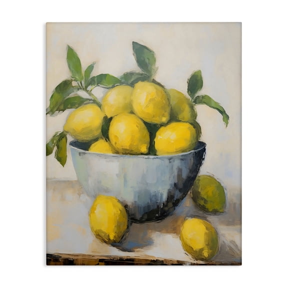 Stupell Industries French Country Lemon Still Life Bowl Canvas Art, 16 x 20, by Creative Studio