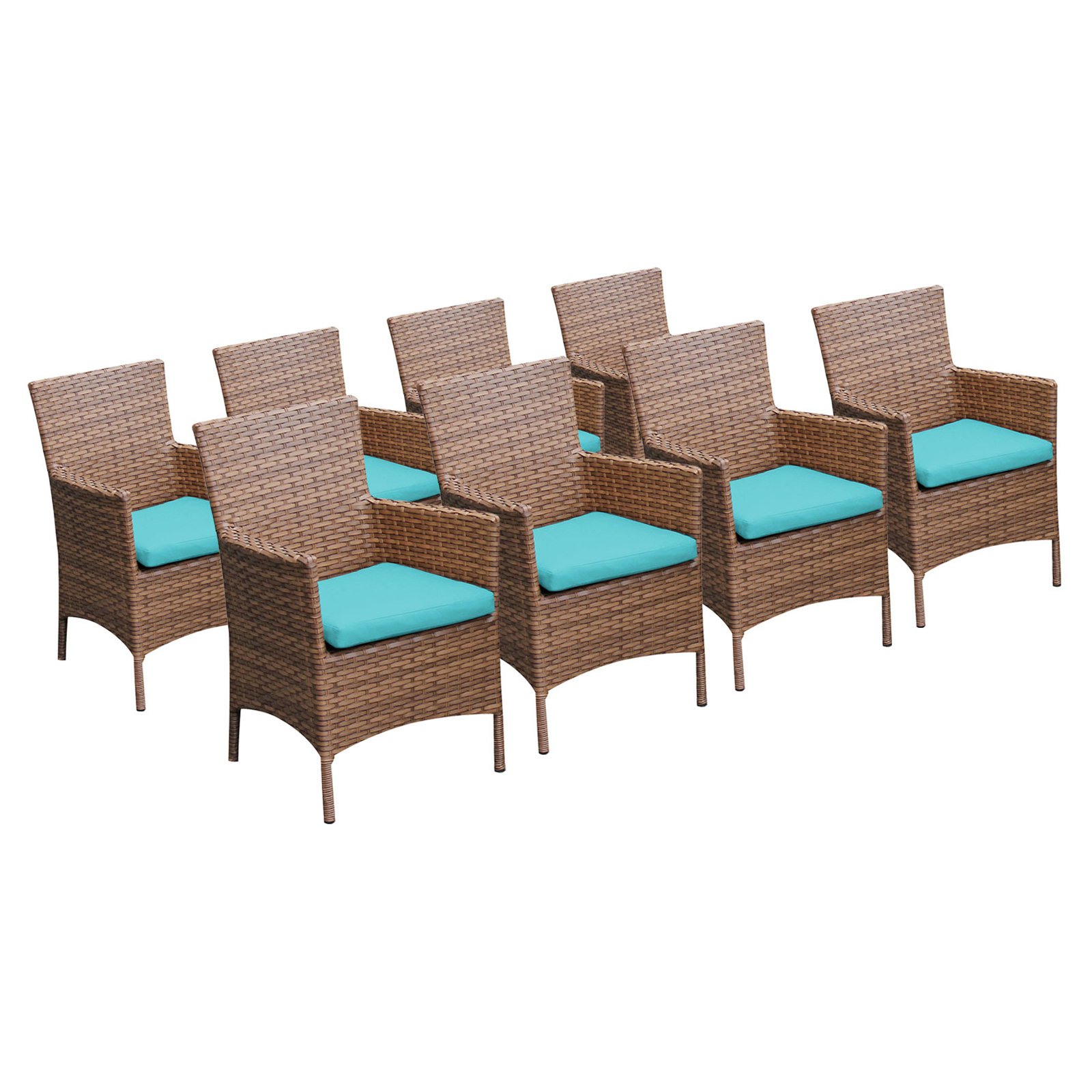 TK Classics Laguna Outdoor Dining Chairs - Set of 8 Chairs with 16 Cushion Covers - image 2 of 2