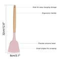 thumbnail image 2 of Espátula Turner de silicona resistente al calor, espátula antiarañazos para cocina, espátula antiadherente para cocinar, hornear, raspar Rosa, 2 of 7