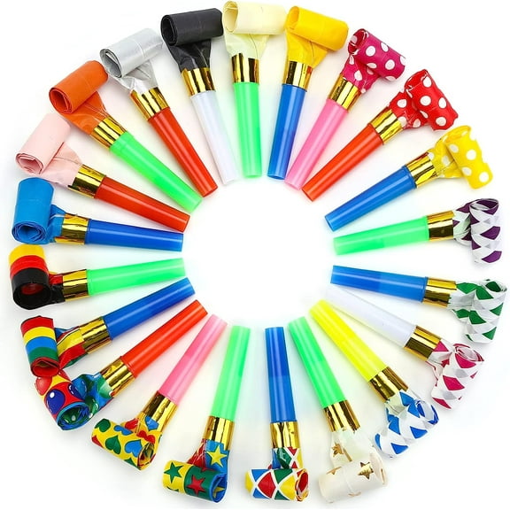 100PCS Party Blowers for Kids, Noisemaker Toys Party Whistles Birtthday Blow Horns for Family Gatherings, Kids Birthday