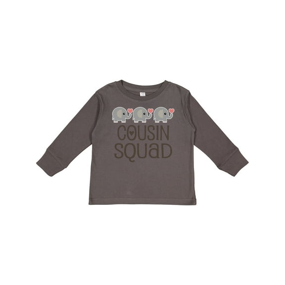 Inktastic Cousin Squad Elephant Boys or Girls Long Sleeve Toddler T-Shirt
