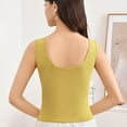 thumbnail image 6 of TKLPEHG Tank Tops for Women Crewneck Basic Tank Tops Fashion Comfy Casual Lightweight Sleeveless T Shirts Classic Solid Color Loose Blouses (Yellow,Free Size), 6 of 6