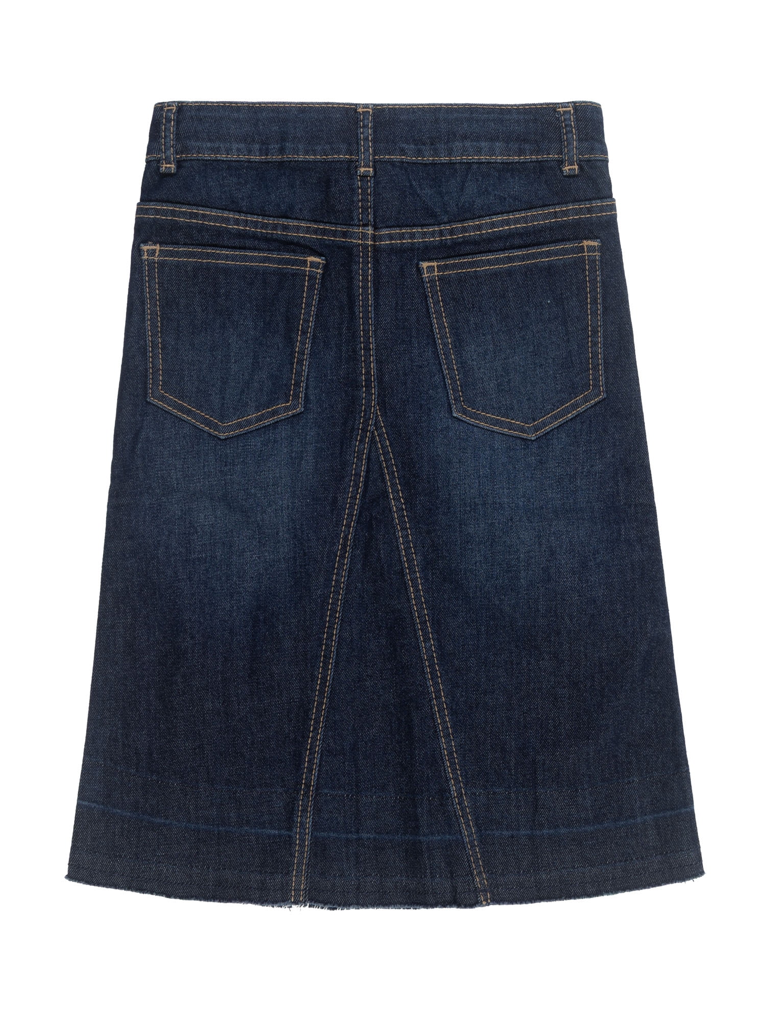 Wonder Nation Girls Denim Midi Skirt, Sizes 4-18