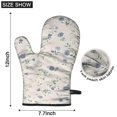 thumbnail image 6 of Cute Oven Mitts,Pioneer Flower Floral Print Pattern Oven Mitt 2-Pack Set,Kitchen Gloves for Oven,Heat Resistant Oven Mitts 7.7"x12", 6 of 7