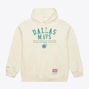 Men's Mitchell & Ness Cream Dallas Mavericks Walk-Off Fleece Hoodie