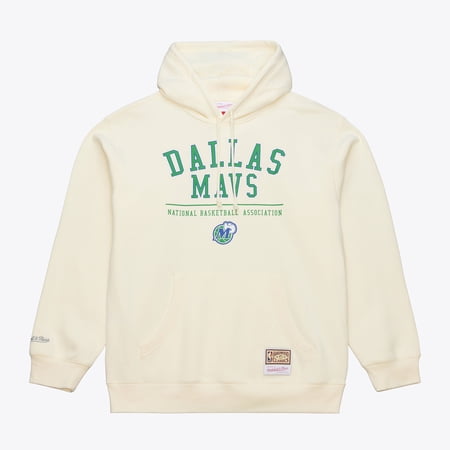 Men's Mitchell & Ness Cream Dallas Mavericks Walk-Off Fleece Hoodie