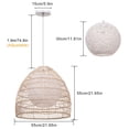 thumbnail image 3 of Arturesthome Hardwired Natural Rattan Pendant Light Japanese White Rattan Ball Lamp Home Decor 1 Lights, 3 of 6
