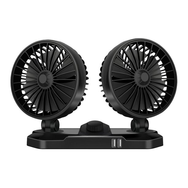 Ventilador de refrigeración para coche Ventilador de refrigeración de doble cabezal de bajo ruido para carretilla elevadora (12V)