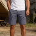 thumbnail image 2 of cfhntfmh Men's Casual Cargo Shorts Stretch Elastic High Waist Work Short with Multi Pockets Lightweight Summer Outdoor Shorts, 2 of 7