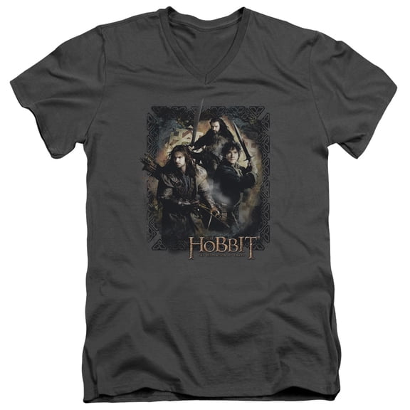 Hobbit - Weapons Drawn - Slim Fit V Neck Shirt - Large