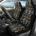 thumbnail image 2 of Renewold Skeleton Pumpkin Bat Car Seat Covers Set 2 PCS Universal Soft Car Seat Protection Halloween Auto Interior Accessories Decor for Men Women, 2 of 7