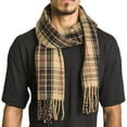 thumbnail image 3 of Alpine Swiss Mens Scarf Soft Knit Winter Scarves Plaid Striped or Solid Neck Covering Long Warm Stylish, 3 of 7