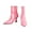 Hot Pink, variant on Fesfesfes Faux-Leather Boots for Women Fashion Candy-colored Shoes Patent Synthetic Pointed Toe Side Zipper High-heeled 9(42)