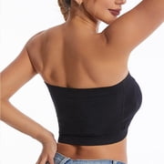 Lovzfmll Strapless Bras for Women, Push-Up Seamless Bandeau Bra, Strapless Pull-On Stretchable Convertible Strapless Bra