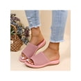 thumbnail image 2 of Woobling Women Summer Silppers Comfortable Rubber Sole Non Slip Flat Heels Flats Sandals Shower Graden Beach Extra Wide Shoes, 2 of 9