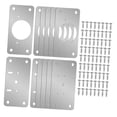 thumbnail image 4 of 12 placas de reparación de bisagras, herrajes de acero inoxidable, kit de reparación de bisagras instalable con tornillo para muebles, gabinetes y ven, 4 of 9