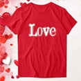 thumbnail image 5 of BLVB Valentines Shirts for Women Cute Love Heart Shirt Valentine T Shirt Red Short Sleeve Crewneck Casual Gift Tops, 5 of 7