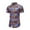 Purple, variant on Alkepwun Hawaiian Shirt for Men Plus Size Boho Floral Short Sleeve Shirt Beach Stand-up Collar Shirt Printed Summer Casual Slim Fit Shirts on Clearance