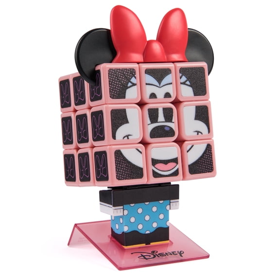 Rubiks Cube Minnie Mouse Disney Cuber, Problem-Solving Challenging Brain Teaser Collectible Disney Fidget Toy For Puzzle Lovers & Fans Ages 8+