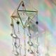 thumbnail image 5 of Cristal dorado, tema celestial de la luna, cristal que refleja la luz, diseño de cadena de oro que cae, luna y estrellas (estilo gota de agua de cristal) 45 cm, 5 of 5