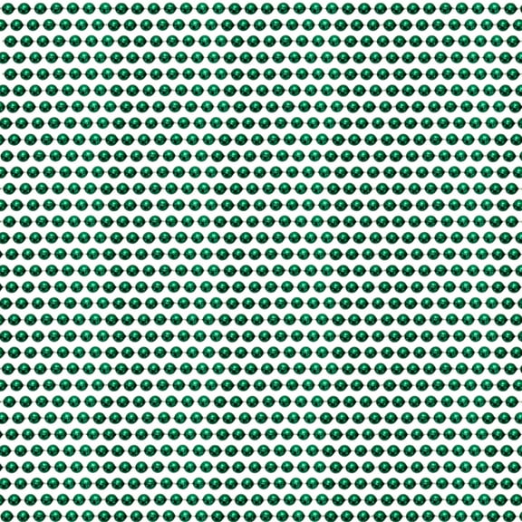 33" Round Metallic Dark Green Mardi Gras Beads - Case (60 Dozen)