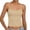 Khaki, variant on Women's Padded Square Neck Crop Tank Top, Adjustable Spaghetti Strap Built-in Bra Cami for Summer Layering Casual Wear