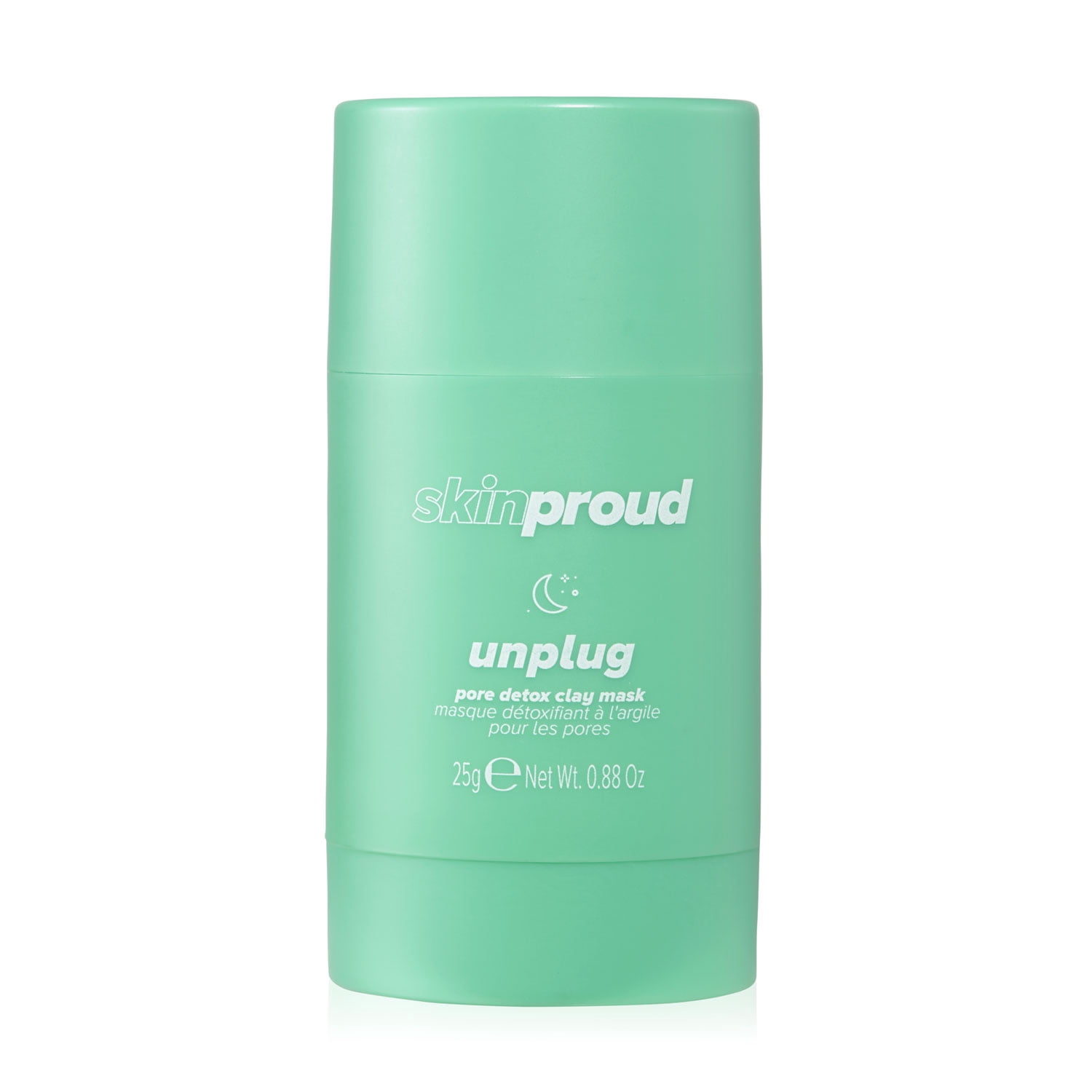 Skin Proud Unplug Pore Detox Clay AHA Stick Mask, For Blemish Prone Skin,1.23 oz