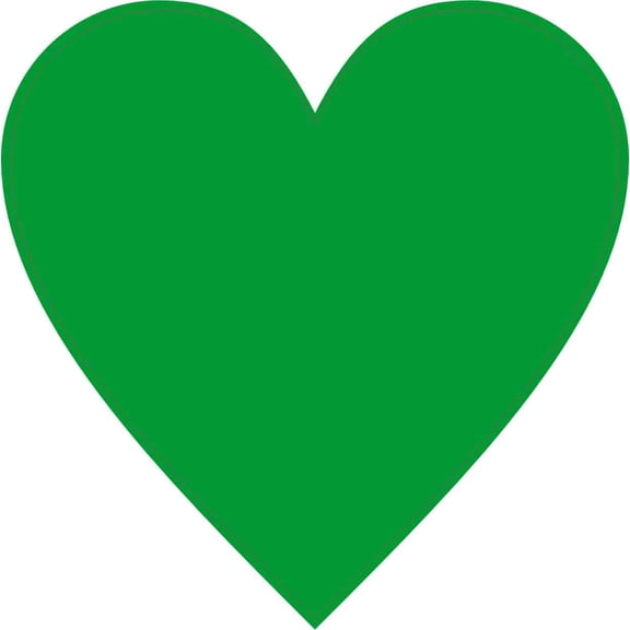 StickerTalk Green Heart Sticker, 4 inches x 4 inches