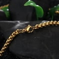 thumbnail image 4 of 1/2/4/5mm Womens Mens Chain Round Box Link Gold Tone Stainless Steel Necklace, 4 of 4