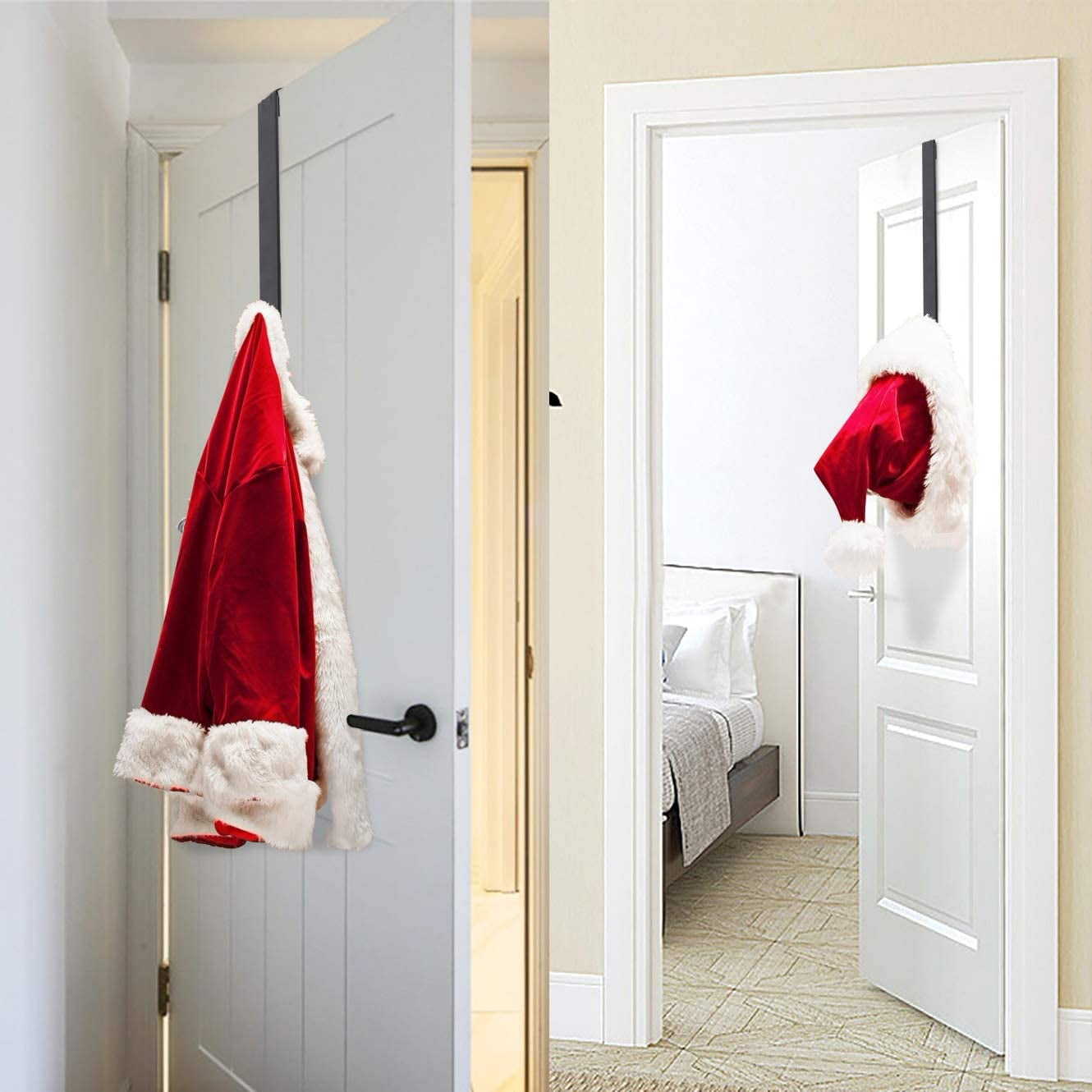 Pack of 2 Wreath Hanger Adjustable Wreath Hanger for Front Door from 14.9 to 25 Inch 20 lbs Larger Door Wreath Hanger Christmas Wreaths Black Walmart