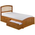 thumbnail image 1 of Atlantic Furniture Lit Simple de Rangement en Latte Caramel, 1 of 10
